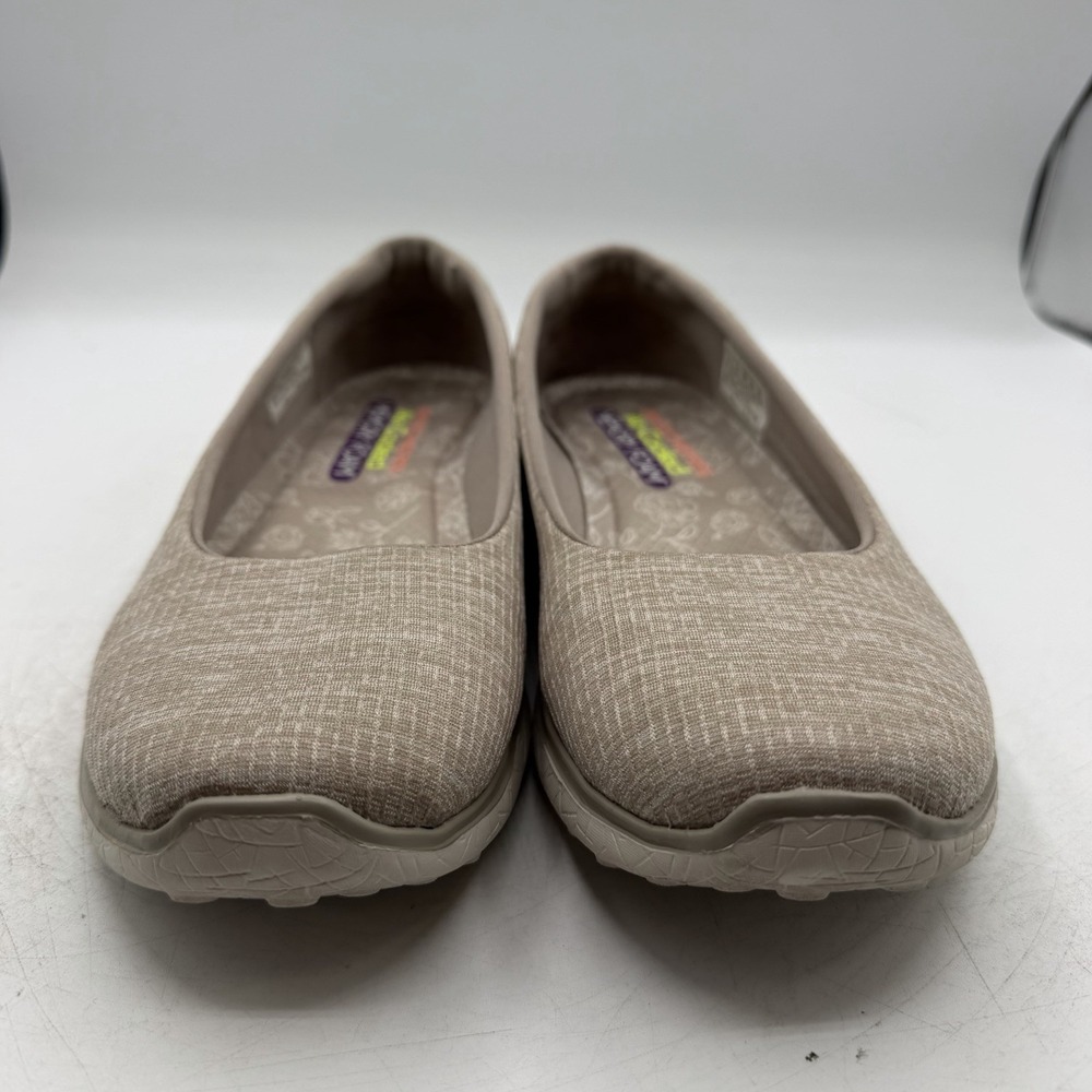 Skechers Microburst Darling Dash Shoes Womens 8 Taupe Lightweight Slip On Shoes - Picture 4 of 11